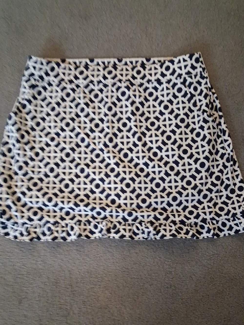Belle by Kim Gravel White Crochet Overlay Mini Skirt-Skort LP